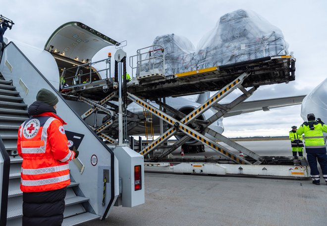 Hilfsflug für Gaza mit Zielort Ägypten. Foto: Moritz Meyer, DRK