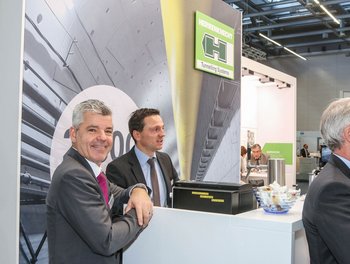 StuVa-"Forschungsförderer"  Tunnelbohrerhersteller Herrenknecht mit Stand auf Kongress-Expo. Foto StuVa