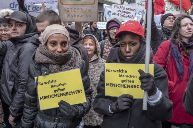 Demo in Stuttgart, Dezember 2018. Foto: Joachim E. Röttgers