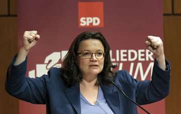 War auch mal linke Juso: Andrea Nahles. Foto: Joachim E. Röttgers