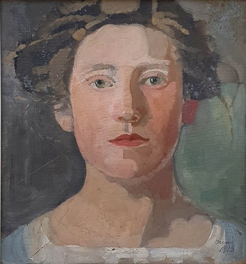 Marie Sieger: Selbstporträt, 1913, Hällisch-Fränkisches Museum in Schwäbisch Hall. Foto: Margit Kern Marie Sieger: Selbstporträt, 1913, Hällisch-Fränkisches Museum in Schwäbisch Hall. Foto: Margit Kern