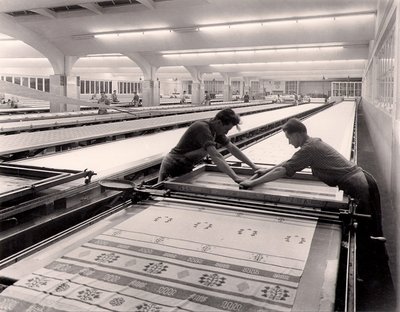 Die Stoffdruckerei um 1960. Foto: Archiv der Stadt Mössingen