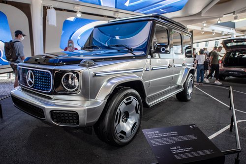 Dürfte der CDU gefallen: ein Elektro-Geländewagen. Bringt dem Klima nichts, dafür aber Gewinn. Foto: Jens Volle