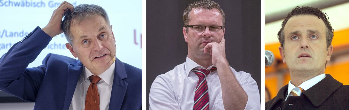 Oder wieder ein OB, schwarz wie (v.l.) Richard Arnold, Stephan Neher, Frank Nopper?