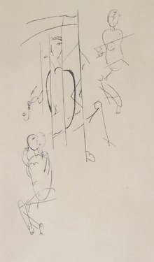 Willi Baumeister, Interieur X, 1919, Lithografie. Willi Baumeister, Interieur X, 1919, Lithografie.