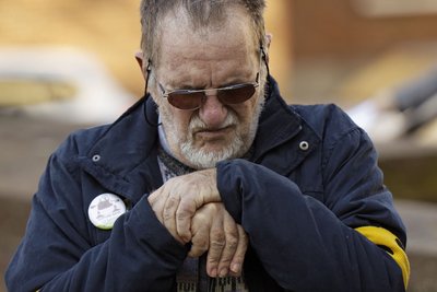 Dietrich Wagner, prominentes Opfer des Schlossgarten-Einsatzes, ist fast blind durch Polizeigewalt. Foto: Joachim E. Röttgers