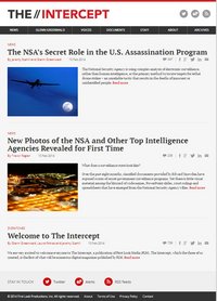 Neue Enthüllungsplattform "The Intercept". Screenhot: firstlook.org/theintercept