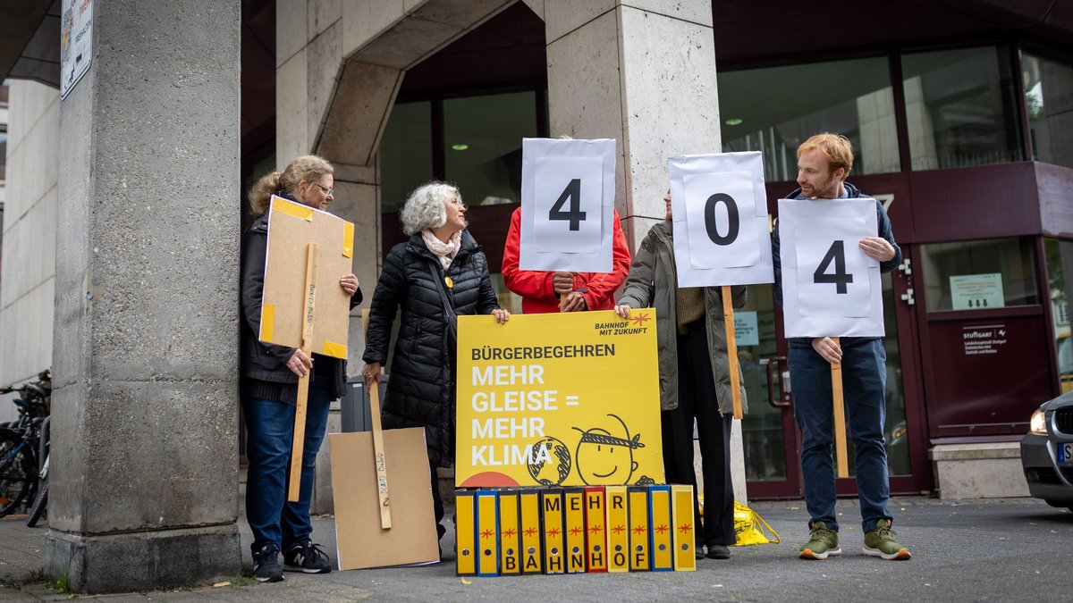 Error 404: ein symbolischer Fauxpas, denn am Ende reichte es nicht für das Stuttgarter Bürgerbegehren "Mehr Bahnhof = Mehr Zukunft". 