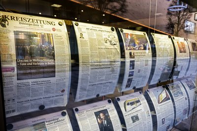 Verkaufsmasse Lokalzeitung.