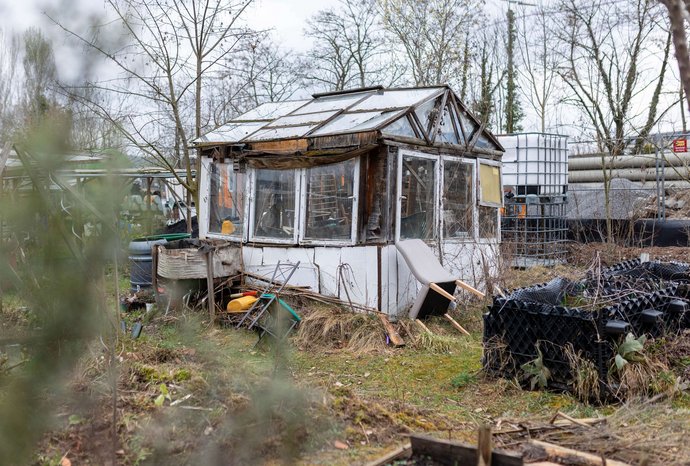 Gewächshaus im Stadtacker. Foto: Julian Rettig