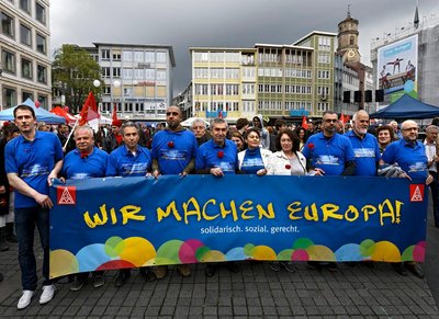 Höchstens die Gewerkschaften treten für ein solidarisches Europa ein. Foto: Joachim E. Röttgers