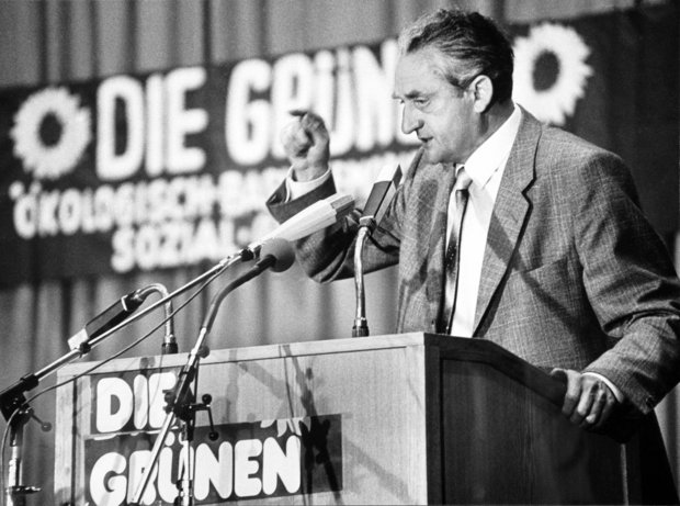 Herbert Gruhl 1980, bei der dritten Bundesversammlung der Grünen in Dortmund. Foto: Imago/Friedrich Stark