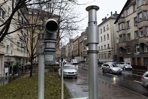 Messgerät des OK-Lab an der Hauptstätter Straße. 