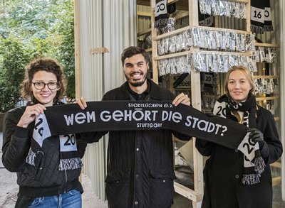 Valerie (von links), Simon, Sabine. Nachnamen hat man im Kollektiv nicht, sagen sie.