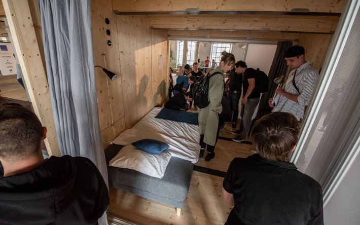 Das Schlafzimmer, eigentlich nur für eine Person. Das Schlafzimmer, eigentlich nur für eine Person.