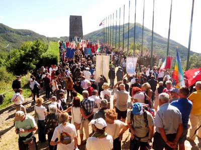 Gedenkfeier am Ossarium (Beinhaus) von Sant'Anna 2017. Foto: Christina Gohle.