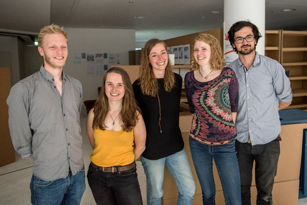 Die Gruppe "Adapter" (von links): Richard Königsdorfer, Elif Kälberer, Verena Vollath, Christiana Weiß und Paul Vogt.