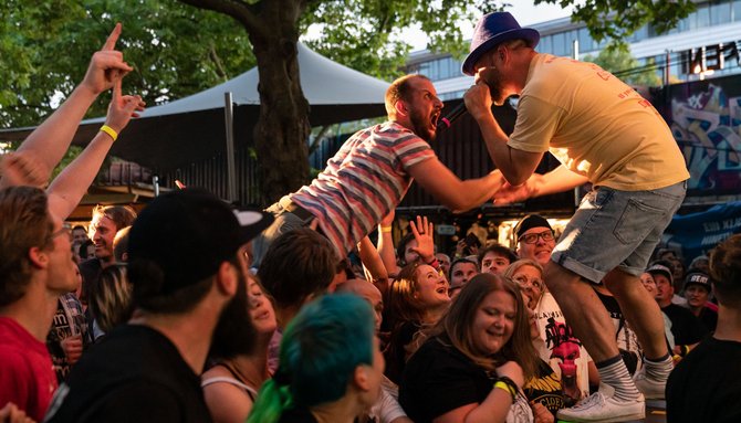 Dieser Zoff ist nur gespielt – Open-Air-Konzert der Beatsteaks. Foto: Media & More