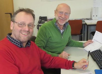 Ralf Bogen (links) und Werner Biggel vom Projekt "Der Liebe wegen".