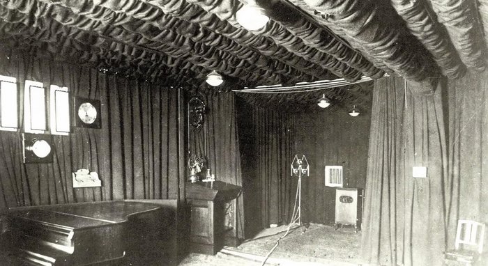 Senderaum 1925. Foto: SWR-Archiv