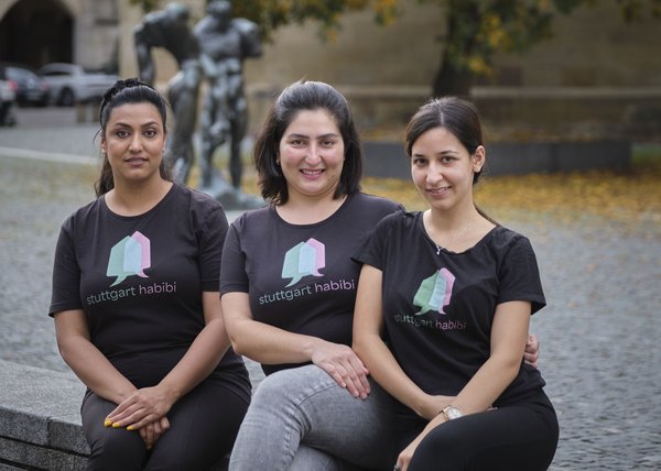Die Guides von Stuttgart Habibi (von links): Zohra, Fateme und Nehal. 