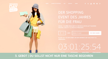 "Du sollst nicht nur eine Tasche begehren!" Werbung des Online-Versandhandels Black Friday. Screenshot