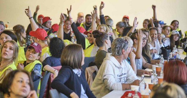 Verdi-Streikversammlung für den Einzelhandel im Mai 2019. Foto: Joachim E. Röttgers