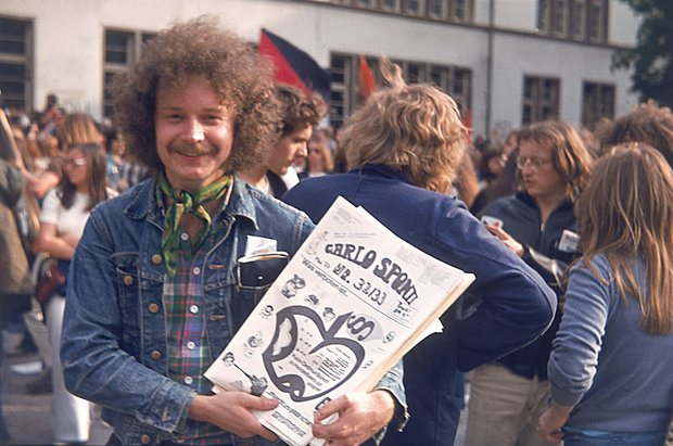 Manfred Metzner als "Carlo Sponti"-Verkäufer. Foto: Kurpfälzisches Museum/privat