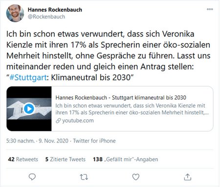 Screenshot: Twitter, <a href="https://twitter.com/Rockenbauch/status/1325838060064550912">Link</a>