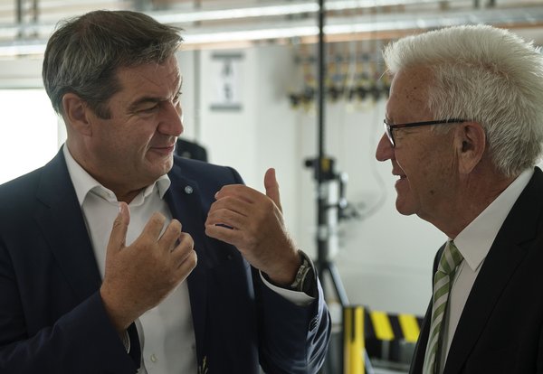 Die Ministerpräsidenten Markus Söder und Winfried Kretschmann. Foto: Joachim E. Röttgers