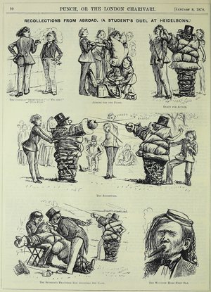 Aus einem Cartoon der Londoner Satirezeitschrift "Punch" von 1870. Bild: Universitätsbibliothek Heidelberg