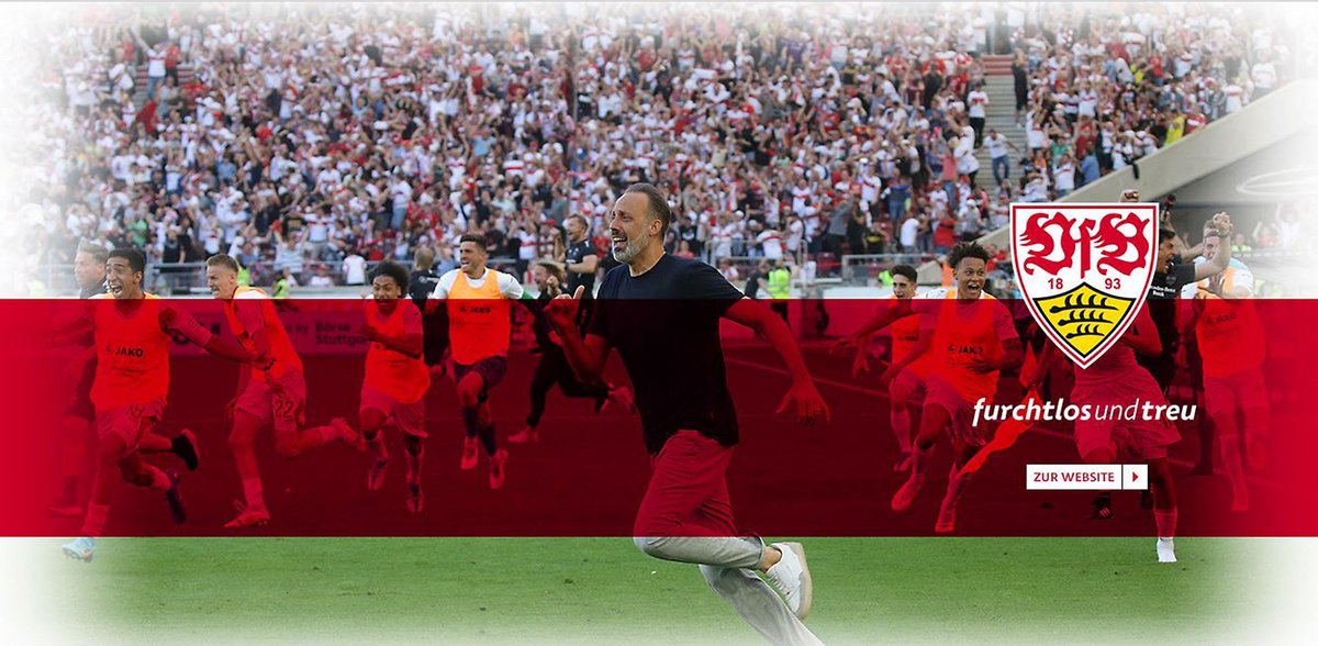 Die Vereins-Homepage belegt: Auch am 14. Mai gab's für VfB-Trainer Rino Matarazzo und seine Spieler keine Handbremse. Screenshot: www.vfb.de Die Vereins-Homepage belegt: Auch am 14. Mai gab's für VfB-Trainer Rino Matarazzo und seine Spieler keine Handbremse. Screenshot: www.vfb.de