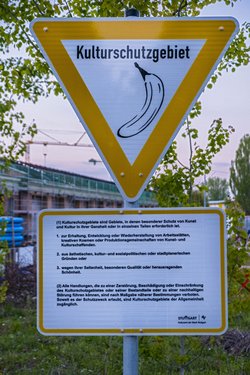 Gibts nur an der Wagenhalle: ein Kulturschutzgebiet.