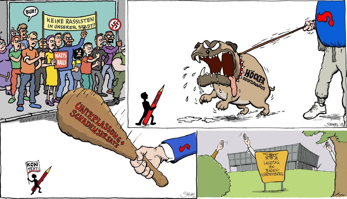 Unsere Karikaturen zur Spendenkampagne – einzeln und groß mit Klick aufs Bild.