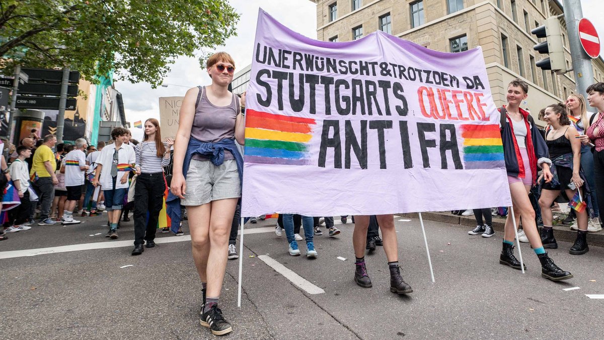 Umstrittene Teilnahme: Manche störten sich an der Antifa auf dem CSD.