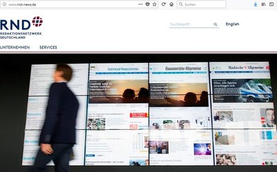Im Gleichschritt marsch. Das Redaktionsnetzwerk Deutschland füttert unzählige Zeitungen. Screenshot: www.rnd-news.de