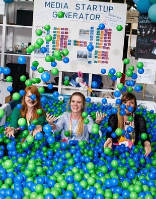 Ein paar Bälle werfen, und fertig ist das Start-up, oder was? Foto: re:publica/Jan Michalko