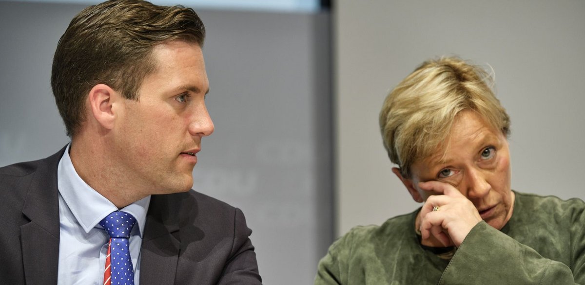 Ob am Sonntag Tränen fließen? CDU-Generalsekretär Manuel Hagel und Susanne Eisenmann beim Parteitag 2019. Fotos: Joachim E. Röttgers