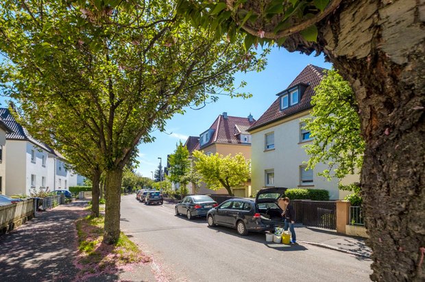 Ganz schön grün: Karl-Marx-Straße in Heilbronn-Böckingen.