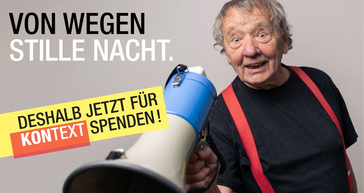 Peter Grohmann, Kabarettist, Mitgründer der AnStifter und Kontext-Kolumnist. Foto: Julian Rettig, Grafik: Susanne Wais