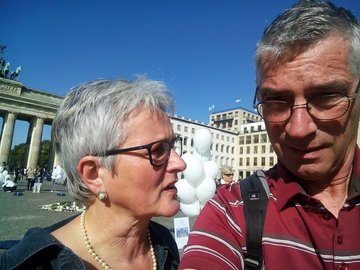 Elisabeth und Dietrich Schuldt auf dem Marsch für das Leben in Berlin. Foto: Kontext