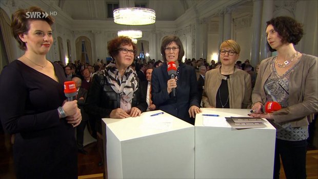 Der SWR interviewt die First Ladies. Screenshot: SWR-Mediathek 