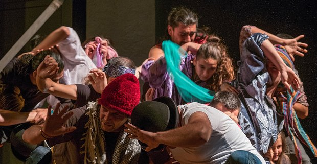 Geflüchtete bei einem Musikprojekt der Württembergischen Philharmonie, Juli 2017 in Esslingen.