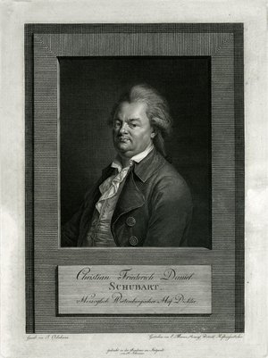 Christian Friedrich Daniel Schubart. Kupferstich von E. Morace nach J. Oelenhainz, 1792. Foto: HdGBW