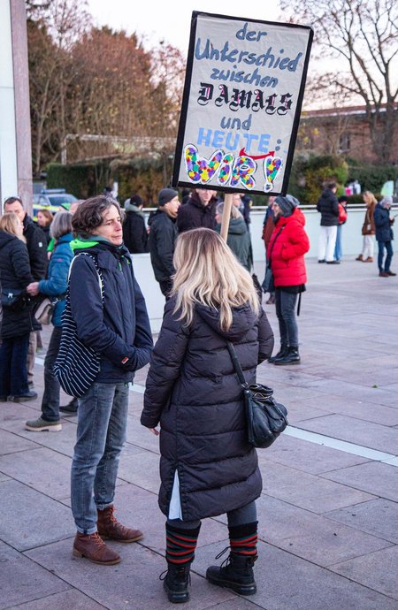 Ludwigsburger Demonstrantinnen. Foto: Kevin Brodbeck 
