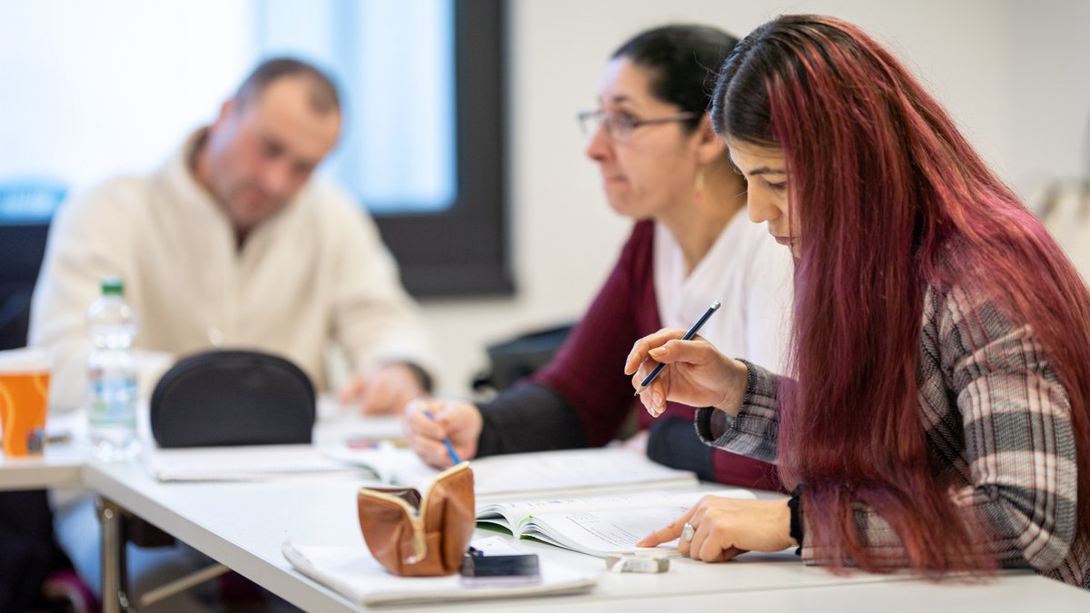 Deutschkurs an der Volkshochschule Waiblingen. Fotos: Julian Rettig