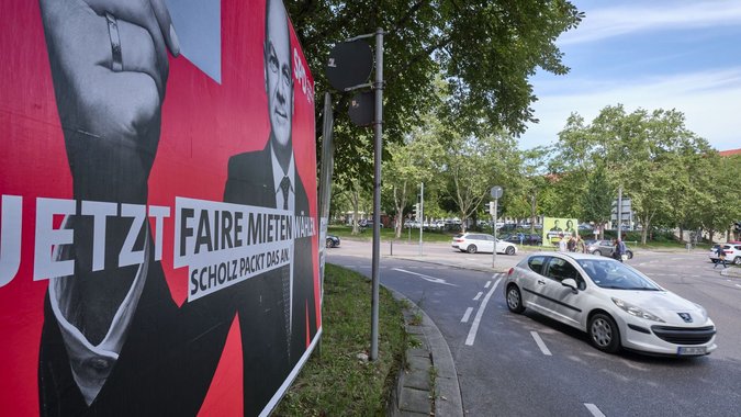 Rot mit O: Olaf Scholz, SPD-Spitzenkandidat trotz Scholzomat und Schnapsidee.