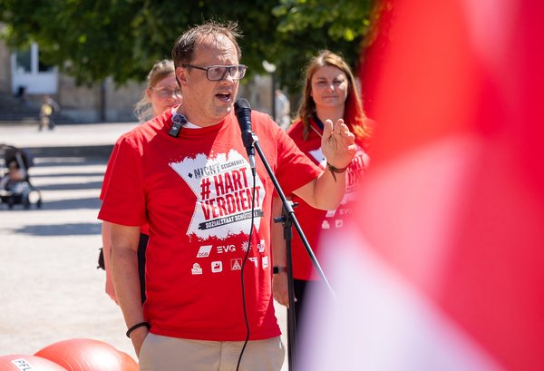 Kai Burmeister, DGB-Vorsitzender in Baden-Württemberg. Foto: Julian Rettig