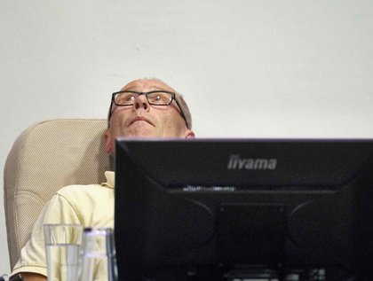 AfD-Bürgermeister Harry Ebert bei der Arbeit. 