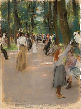 Max Liebermanns "Papageienallee im Zoologischen Garten in Amsterdam" wurde für eine halbe Million Euro versteigert. Foto: Auktionshaus Grisebach Berlin